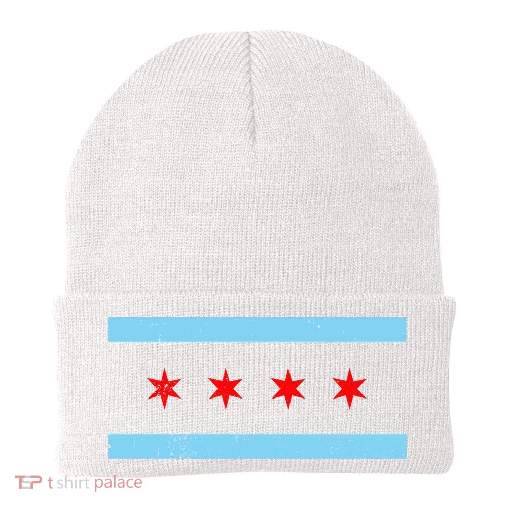 Vintage Chicago Flag Beanie