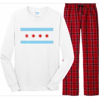 Vintage Chicago Flag Long Sleeve Pajama Set