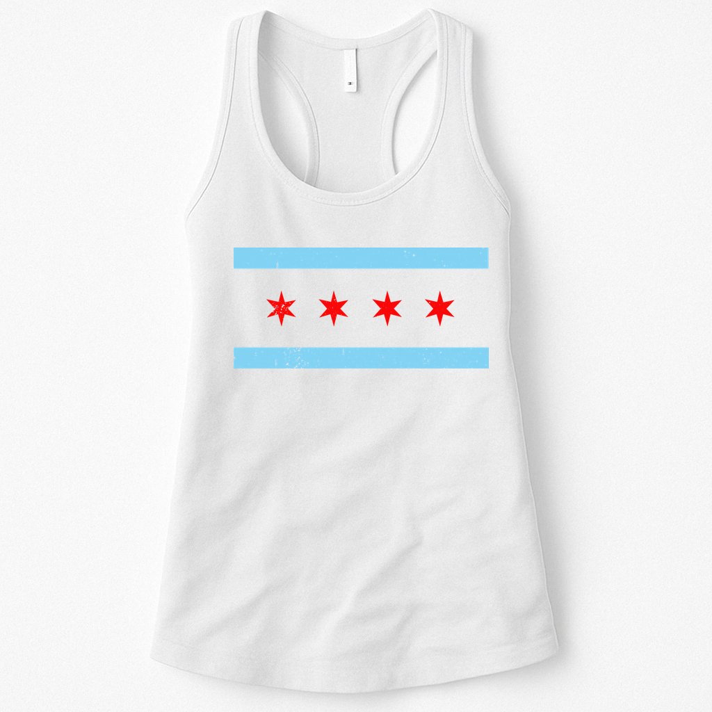 Vintage Chicago Flag Womens Tank Top