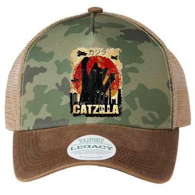 Vintage Catzilla Funny Kitten and Cat  Legacy Tie Dye Trucker Hat