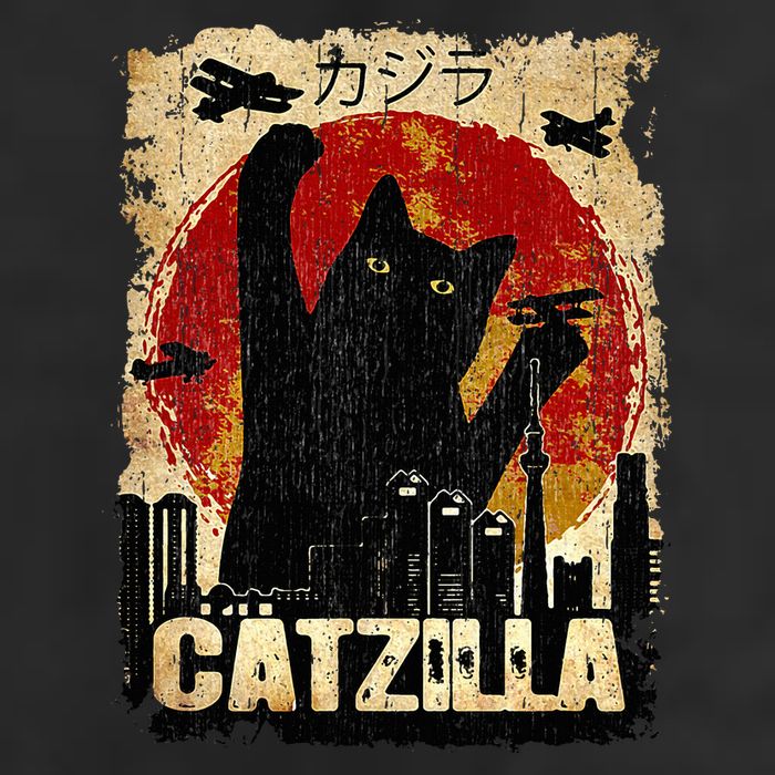 Vintage Catzilla Funny Kitten and Cat  Hat