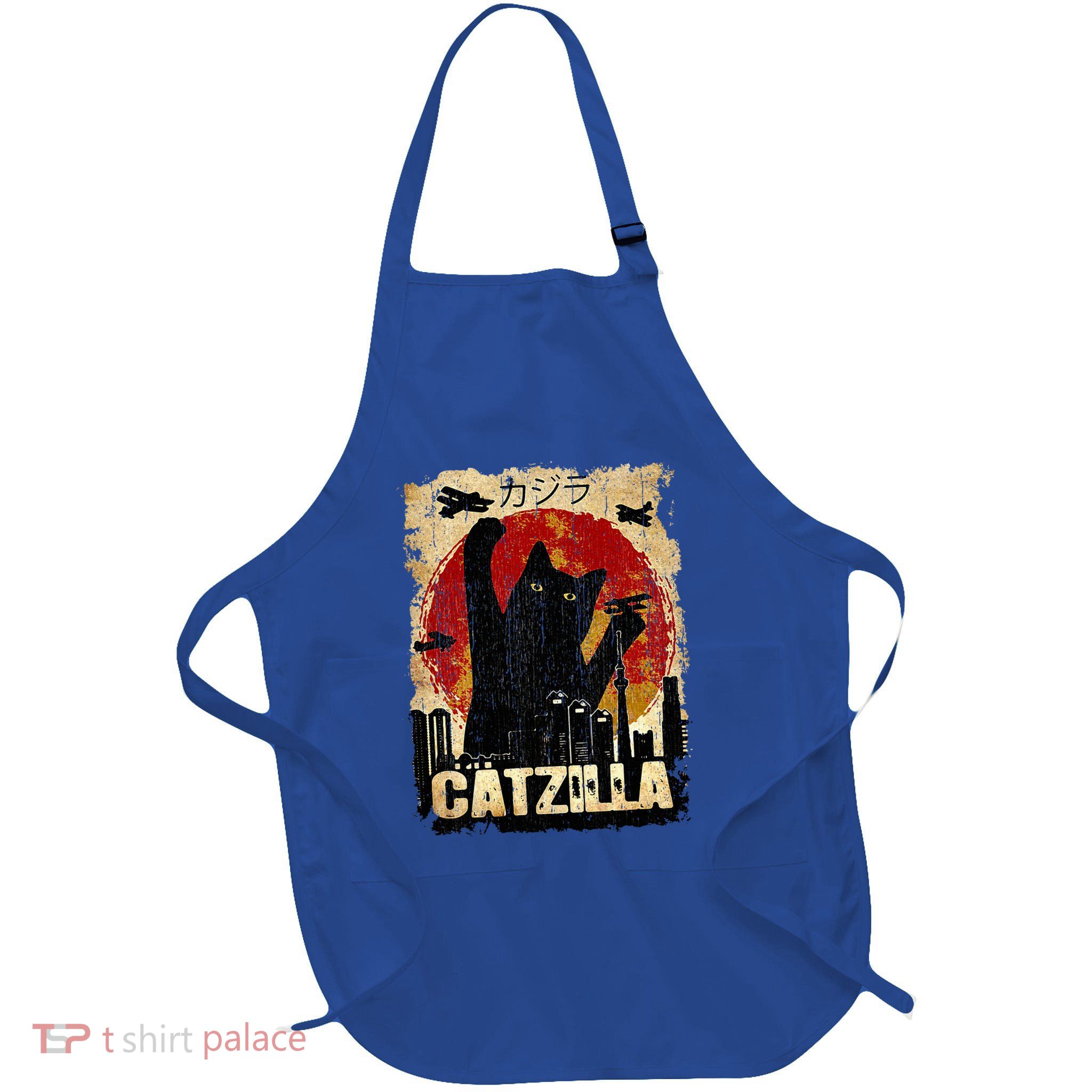 Vintage Catzilla Funny Kitten and Cat  Apron