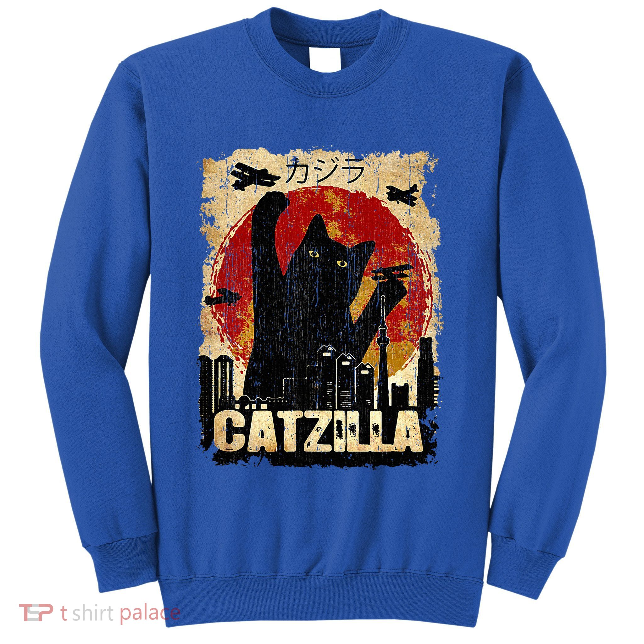 Vintage Catzilla Funny Kitten and Cat  Sweatshirt