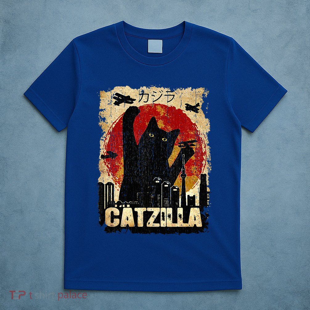 Vintage Catzilla Funny Kitten and Cat  T-Shirt
