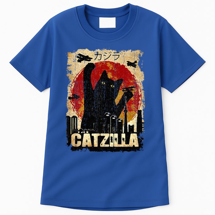 Vintage Catzilla Funny Kitten and Cat  Tall T-Shirt