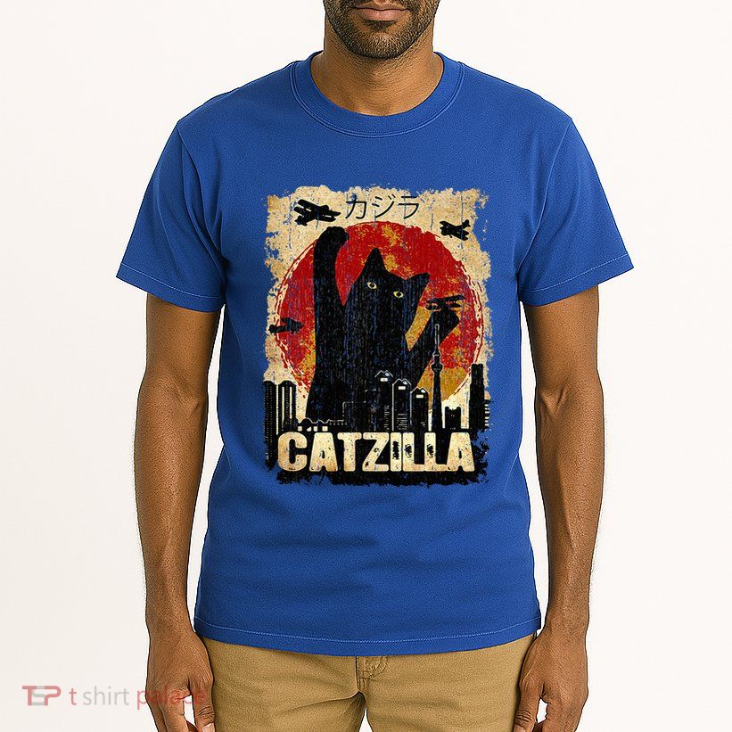 Vintage Catzilla Funny Kitten and Cat  Tall T-Shirt