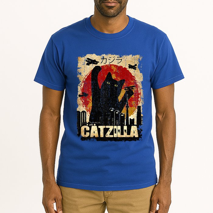 Vintage Catzilla Funny Kitten and Cat  Tall T-Shirt