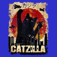 Vintage Catzilla Funny Kitten and Cat  Tall T-Shirt