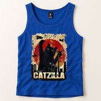 Vintage Catzilla Funny Kitten and Cat  Tank Top