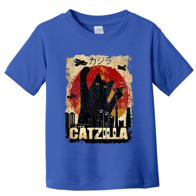 Vintage Catzilla Funny Kitten and Cat  Toddler T-Shirt