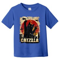 Vintage Catzilla Funny Kitten and Cat  Toddler T-Shirt