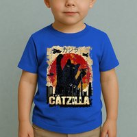 Vintage Catzilla Funny Kitten and Cat  Toddler T-Shirt