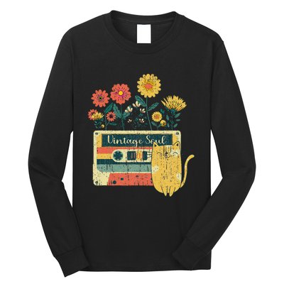 Vintage Ca For Women Retro Soul Flowers Wildflower Long Sleeve Shirt