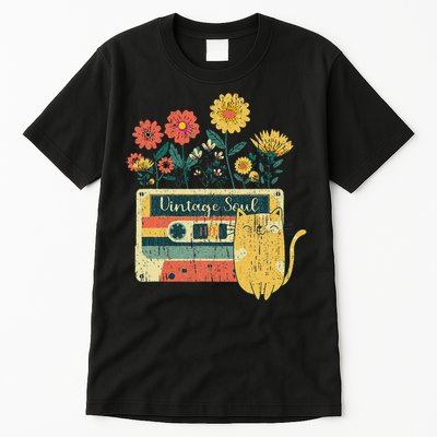 Vintage Ca For Women Retro Soul Flowers Wildflower Tall T-Shirt