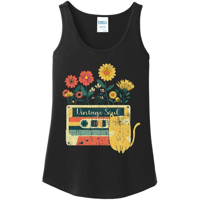 Vintage Ca For Women Retro Soul Flowers Wildflower Ladies Essential Tank