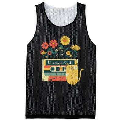 Vintage Ca For Women Retro Soul Flowers Wildflower Mesh Reversible Basketball Jersey Tank