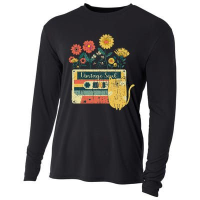 Vintage Ca For Women Retro Soul Flowers Wildflower Cooling Performance Long Sleeve Crew