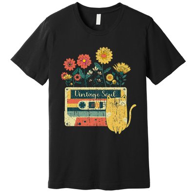 Vintage Ca For Women Retro Soul Flowers Wildflower Premium T-Shirt