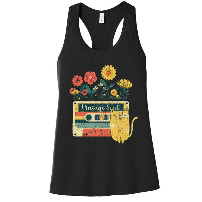 Vintage Ca For Women Retro Soul Flowers Wildflower Women's Racerback Tank