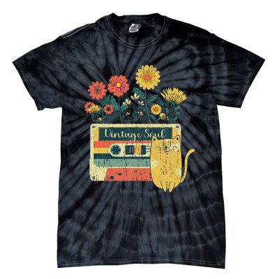 Vintage Ca For Women Retro Soul Flowers Wildflower Tie-Dye T-Shirt