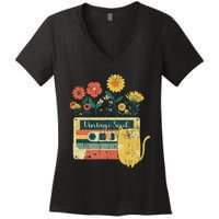 Vintage Ca For Women Retro Soul Flowers Wildflower Women's V-Neck T-Shirt