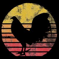 Vintage Cock Fight Rooster Polo