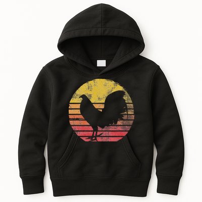 Vintage Cock Fight Rooster Kids Hoodie