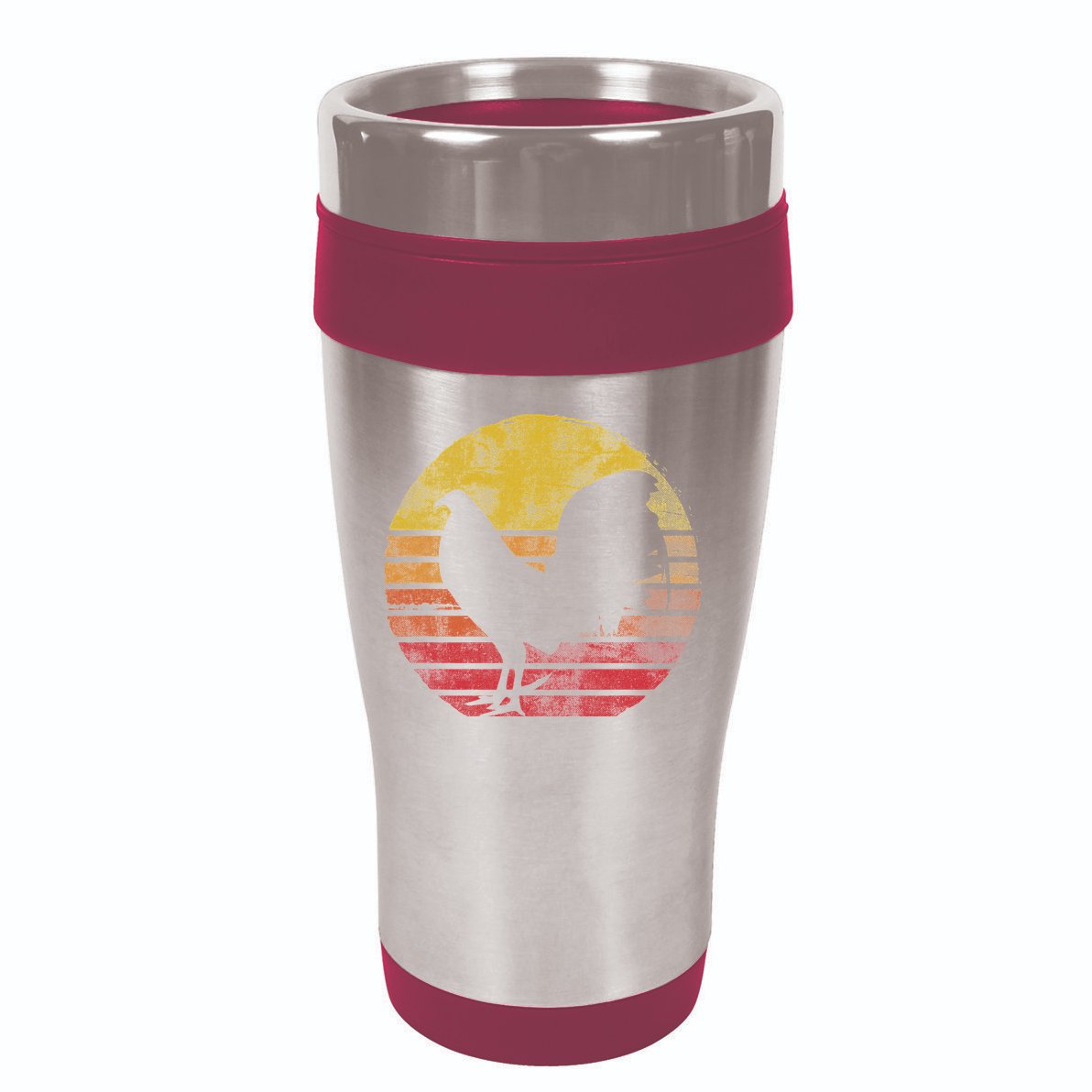 Vintage Cock Fight Rooster 16oz Travel Tumbler