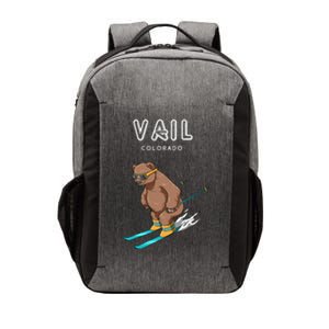 Vail Colorado Funny Ski Grizzly Bear Gift Vector Backpack