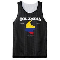 Vintage Colombian Flag Colombia Coordinates Mesh Reversible Basketball Jersey Tank