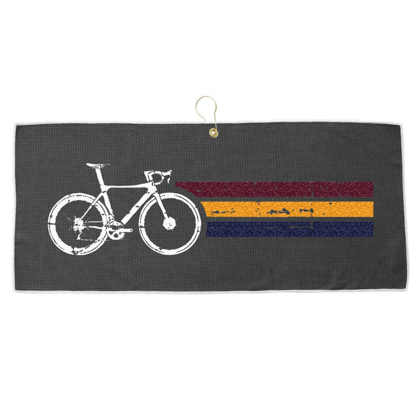 Vintage Cycling Funny Classic Bicycle Bicycling Lover Outfit Large Microfiber Waffle Golf Towel
