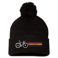 Vintage Cycling Funny Classic Bicycle Bicycling Lover Outfit Pom Pom 12in Knit Beanie