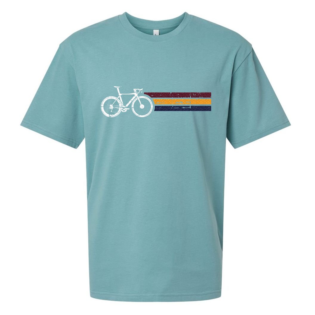 Vintage Cycling Funny Classic Bicycle Bicycling Lover Outfit Sueded Cloud Jersey T-Shirt