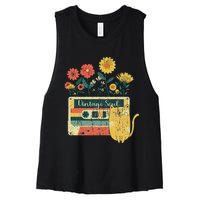 Vintage Ca For Women Retro Soul Flowers Wildflower Women's Racerback Cropped Tank