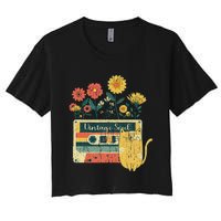 Vintage Ca For Women Retro Soul Flowers Wildflower Women's Crop Top Tee