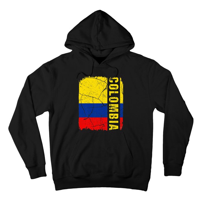 Vintage Colombian Flag Colombia Pride Roots Heritage Hoodie