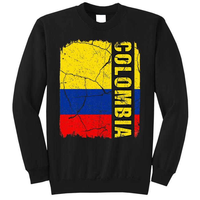 Vintage Colombian Flag Colombia Pride Roots Heritage Sweatshirt