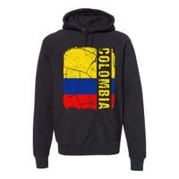 Vintage Colombian Flag Colombia Pride Roots Heritage Premium Hoodie