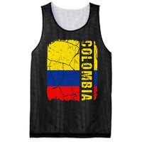 Vintage Colombian Flag Colombia Pride Roots Heritage Mesh Reversible Basketball Jersey Tank