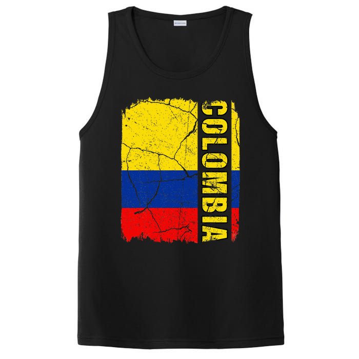 Vintage Colombian Flag Colombia Pride Roots Heritage PosiCharge Competitor Tank