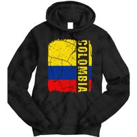 Vintage Colombian Flag Colombia Pride Roots Heritage Tie Dye Hoodie