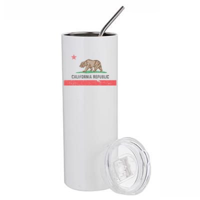 Vintage California Flag Stainless Steel Tumbler