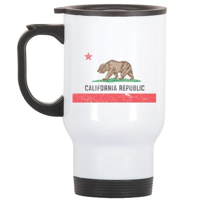 Vintage California Flag Stainless Steel Travel Mug