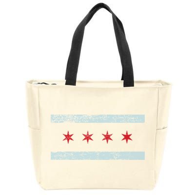 Vintage Chicago Flag Zip Tote Bag