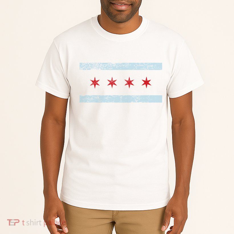 Vintage Chicago Flag Tall T-Shirt