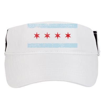Vintage Chicago Flag Adult Drive Performance Visor