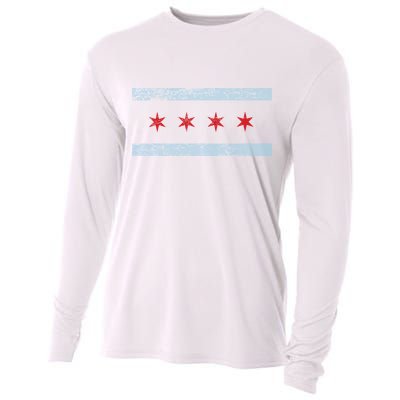 Vintage Chicago Flag Cooling Performance Long Sleeve Crew