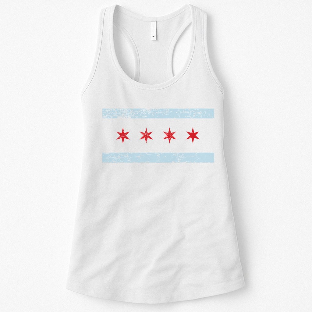 Vintage Chicago Flag Womens Tank Top