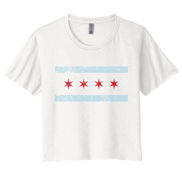 Vintage Chicago Flag Crop Top