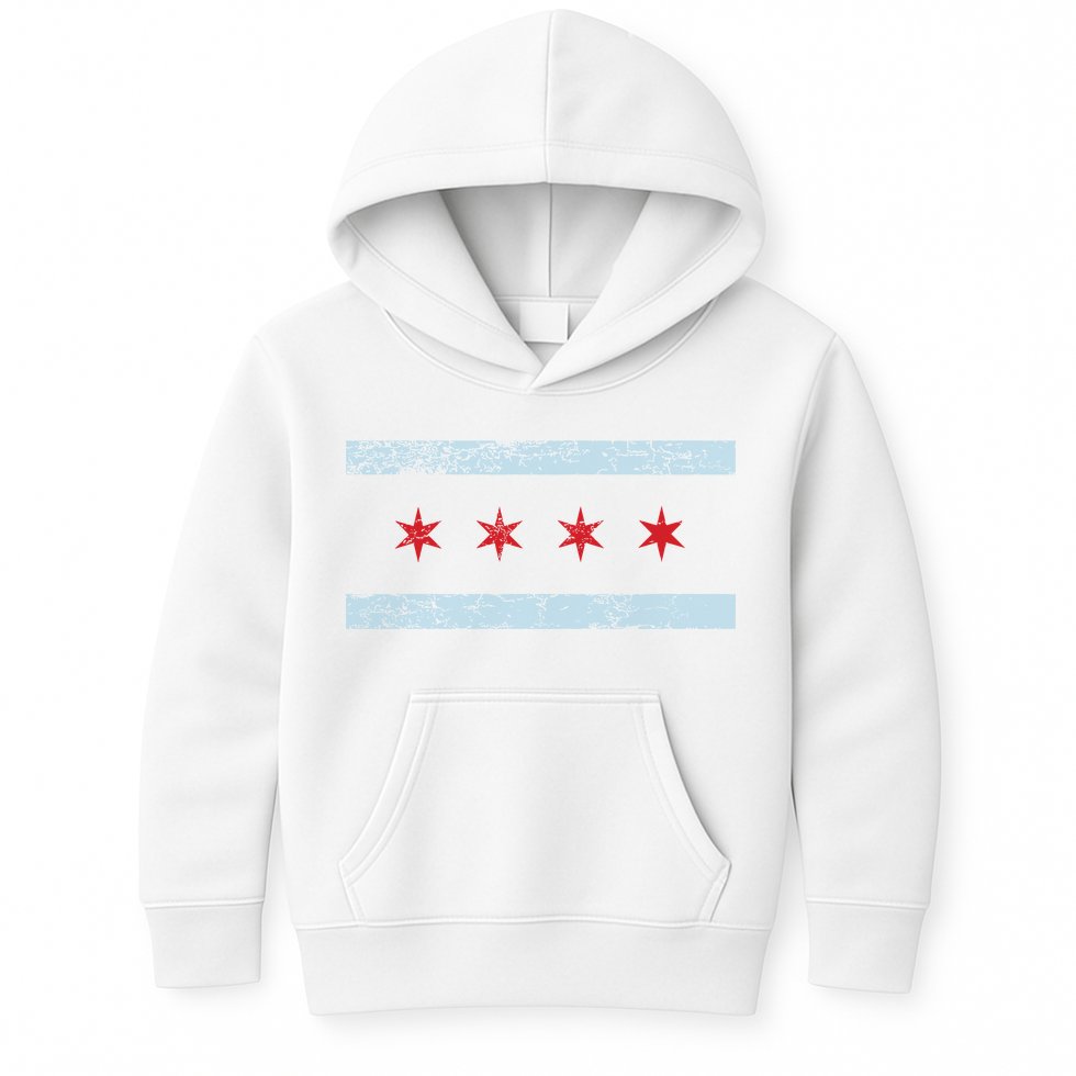 Vintage Chicago Flag Kids Hoodie